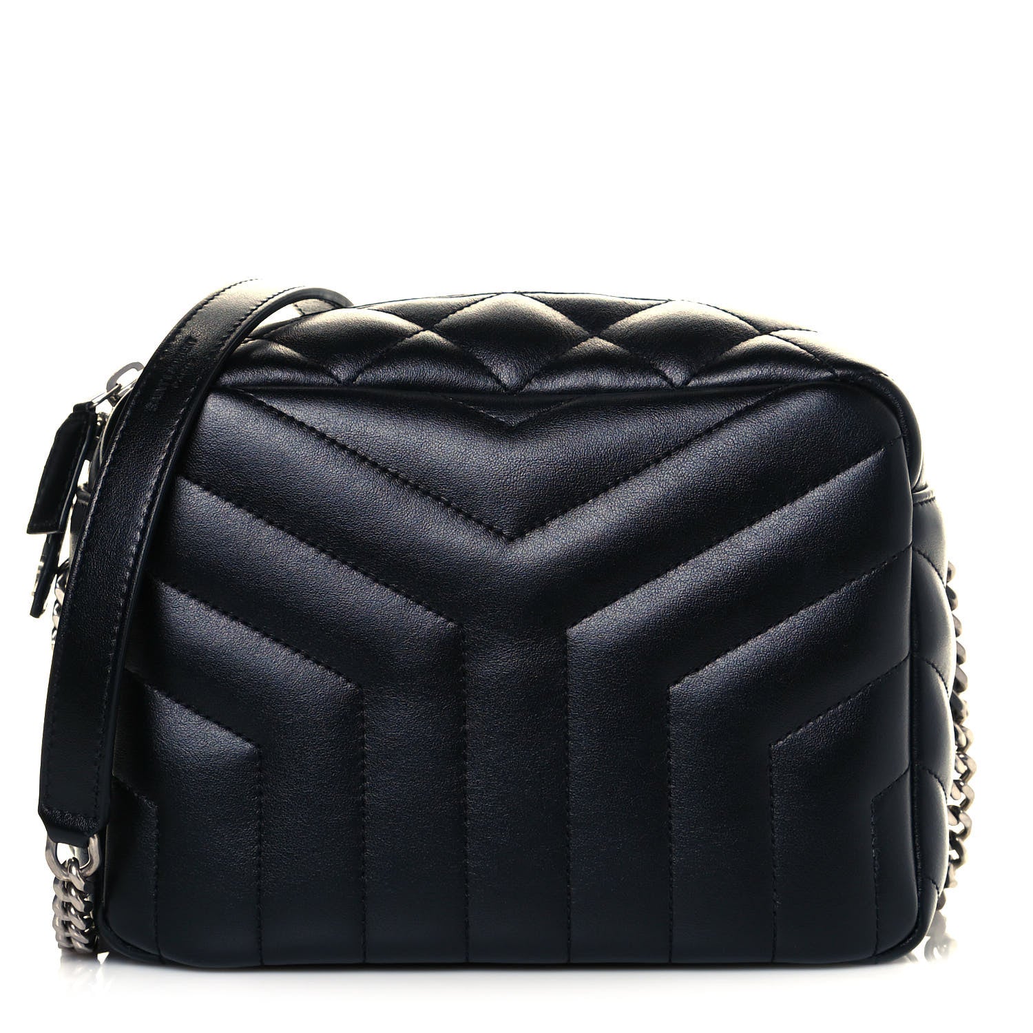 Saint Laurent Calfskin Y Quilted Monogram Small Loulou Bowling Bag Black 1 of 9