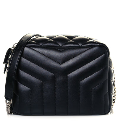 Saint Laurent Calfskin Y Quilted Monogram Small Loulou Bowling Bag Black 1 of 9
