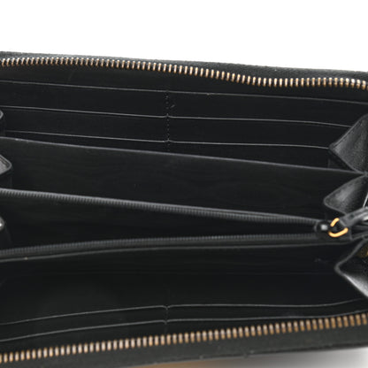 Gucci Calfskin Matelasse GG Marmont Zip Around Wallet Black 5 of 7