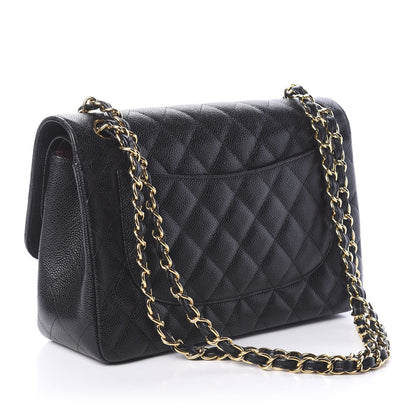 Chanel Caviar Quilted Jumbo Double Flap Black 3 of 10