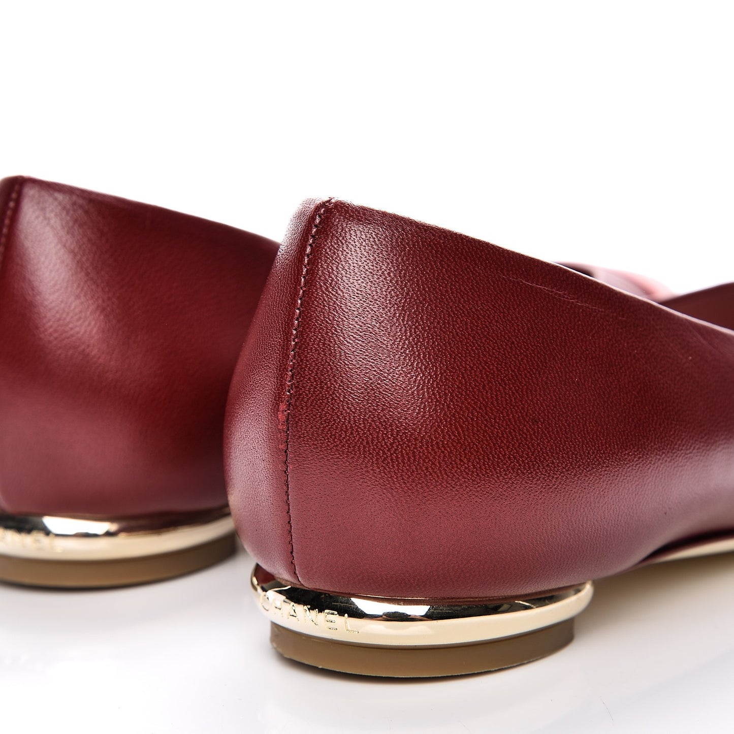 Lambskin Cap Toe Flats 40 Red