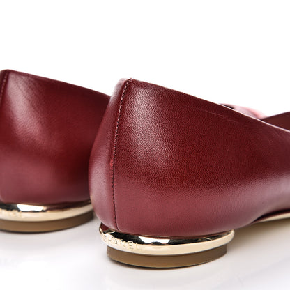 Chanel Lambskin Cap Toe Flats 40 Red 6 of 13