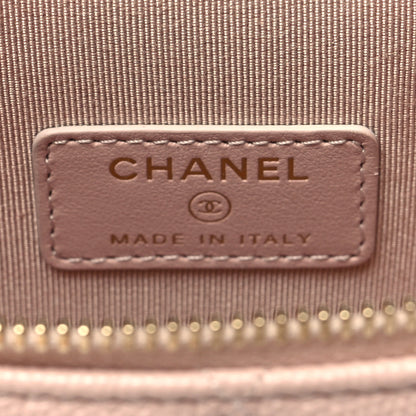 Chanel Caviar Quilted Small Vertical Coco Beauty Vanity Case With Chain Light Pink 6 of 11