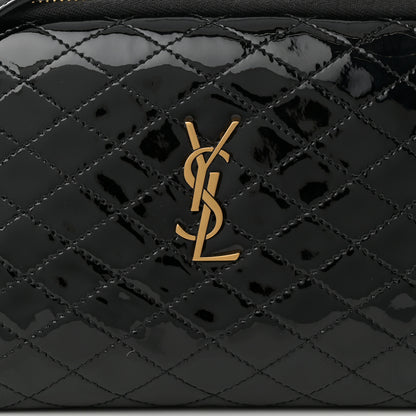 Saint Laurent Patent Quilted Gaby Zipped Pouch Black 8 of 12