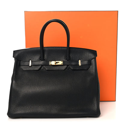 Hermes Taurillon Clemence Birkin 35 Black 13 of 13