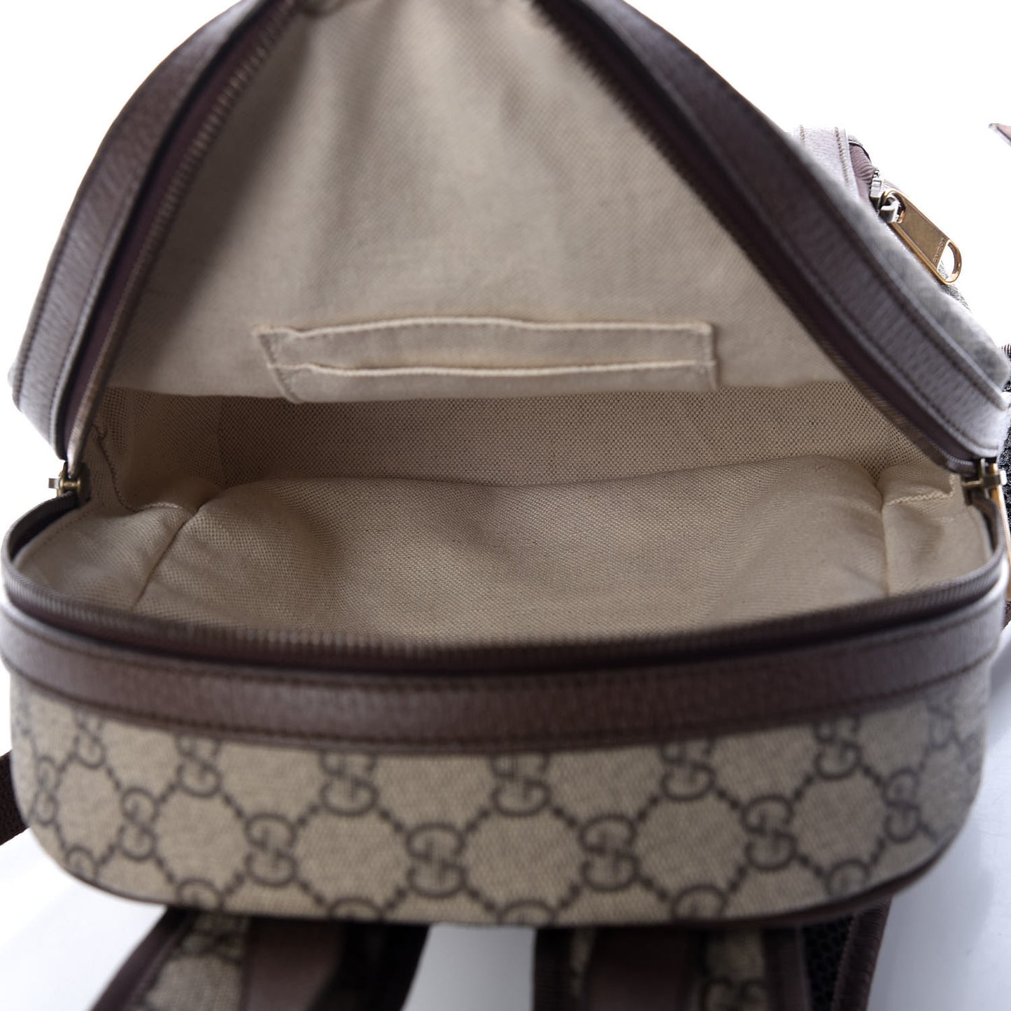 GG Supreme Monogram Calfskin Web Small Ophidia Day Backpack Beige Ebony New Acero