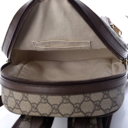Gucci GG Supreme Monogram Calfskin Web Small Ophidia Day Backpack Beige Ebony New Acero 7 of 13