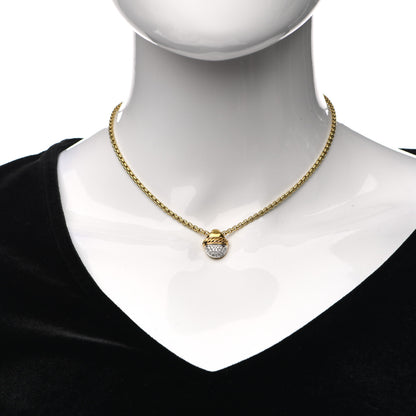 David Yurman 18K Yellow Gold Diamond Acorn Necklace 2 of 4