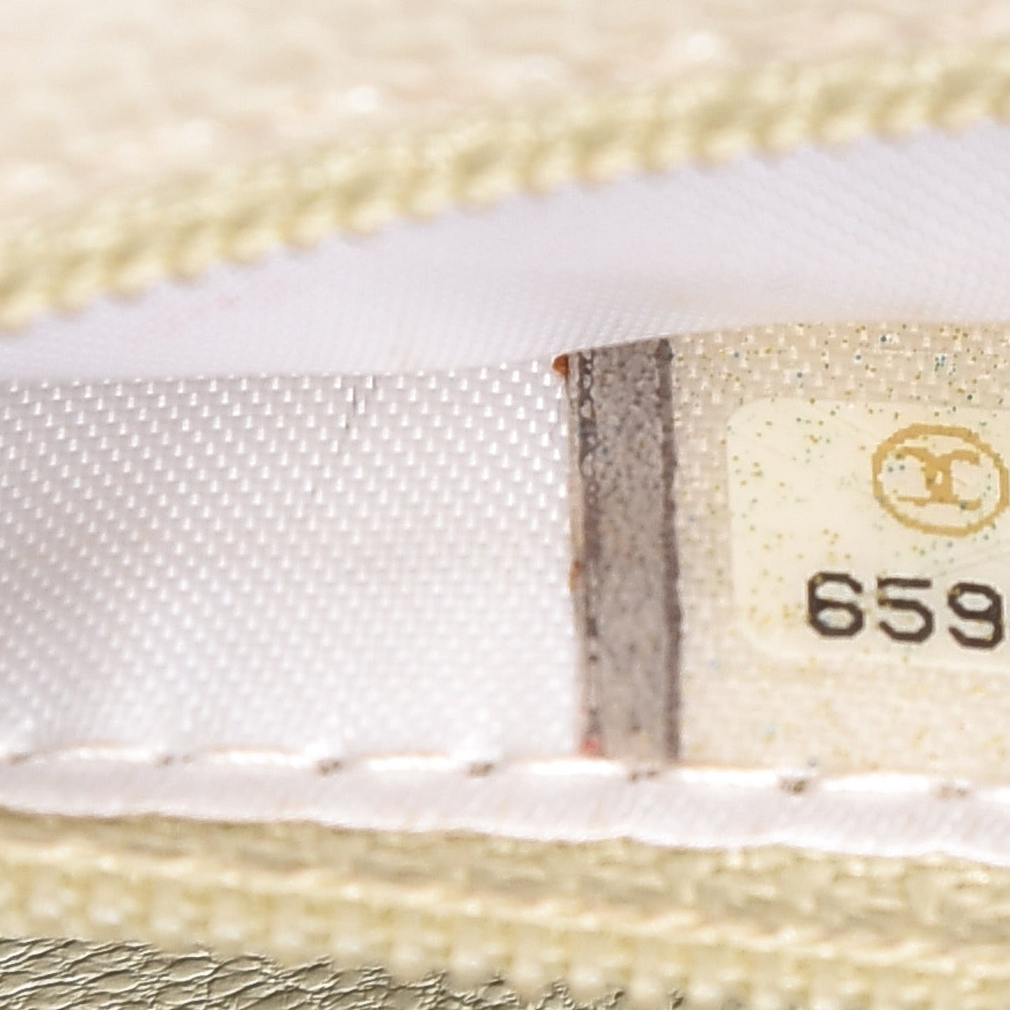Caviar Quilted Mini Evening Bag Pearl