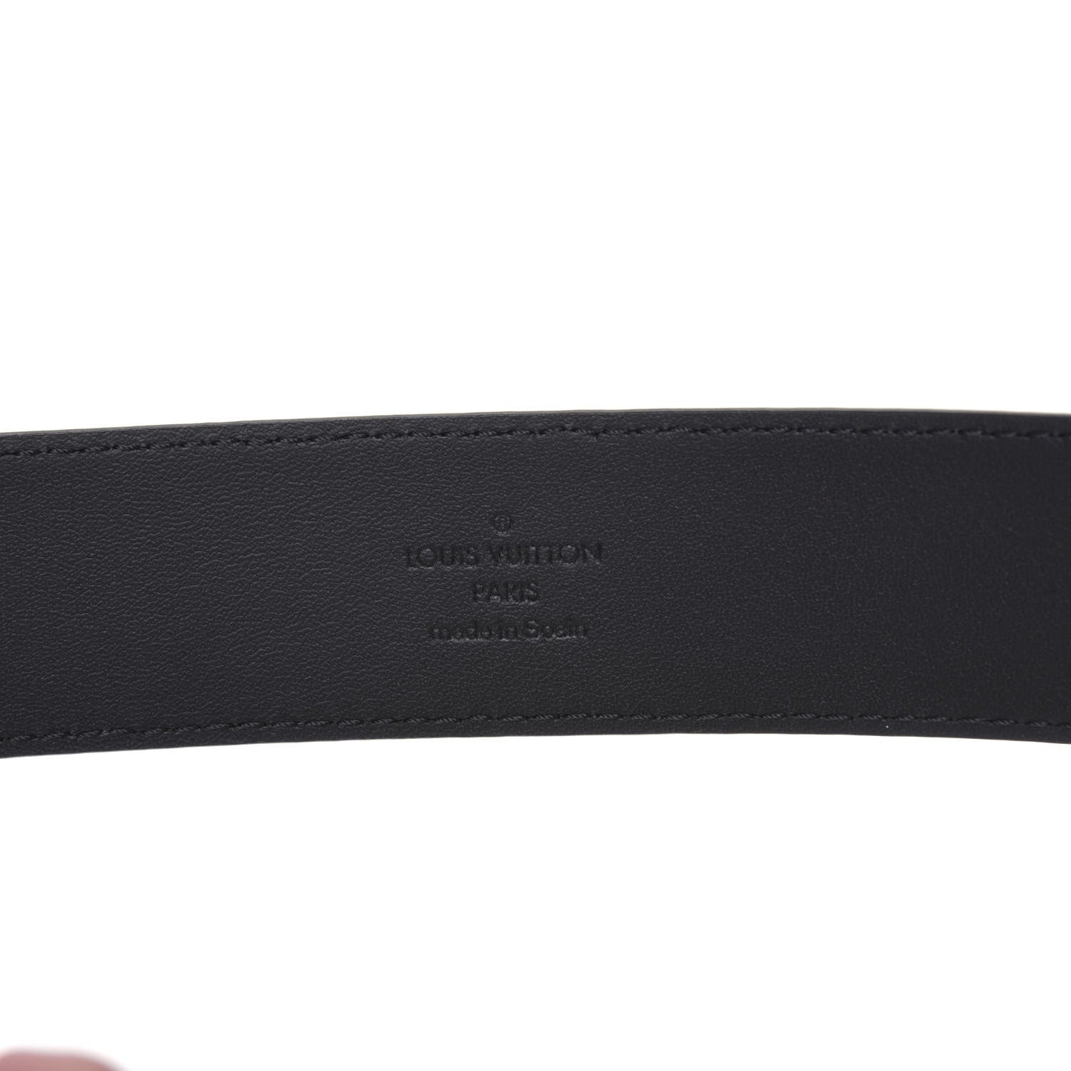 Louis Vuitton Calfskin 35mm Pont Neuf Belt 105 42 Black 3 of 9