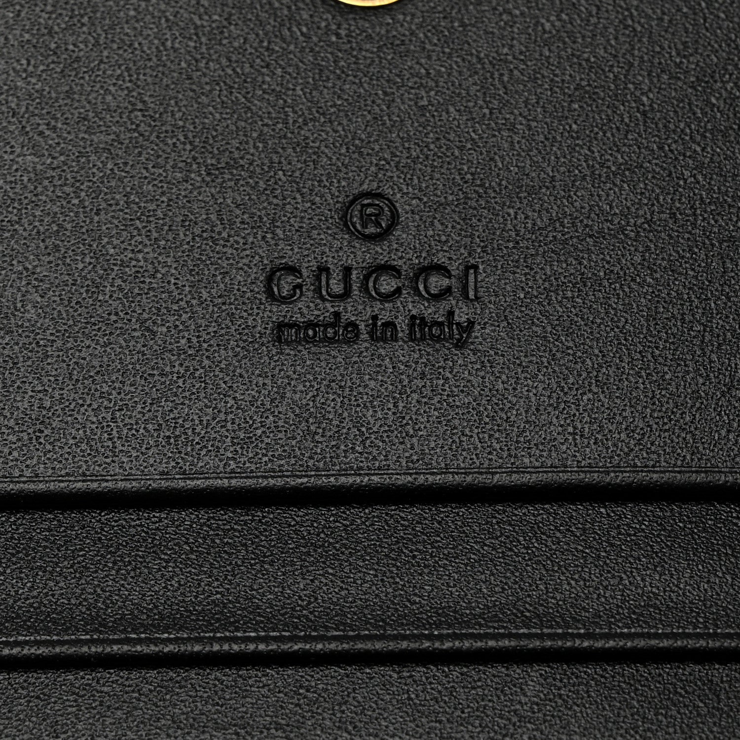 Gucci Guccissima Signature Crystal Cat Card Case Wallet Black 6 of 7