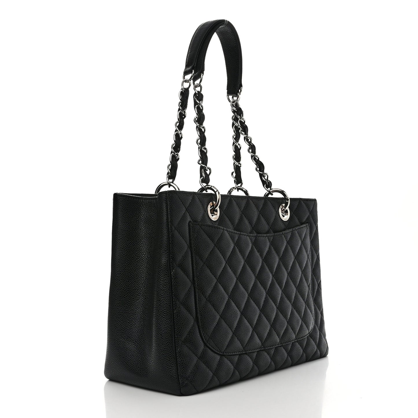Caviar Quilted Grand Shopping Tote GST Black
