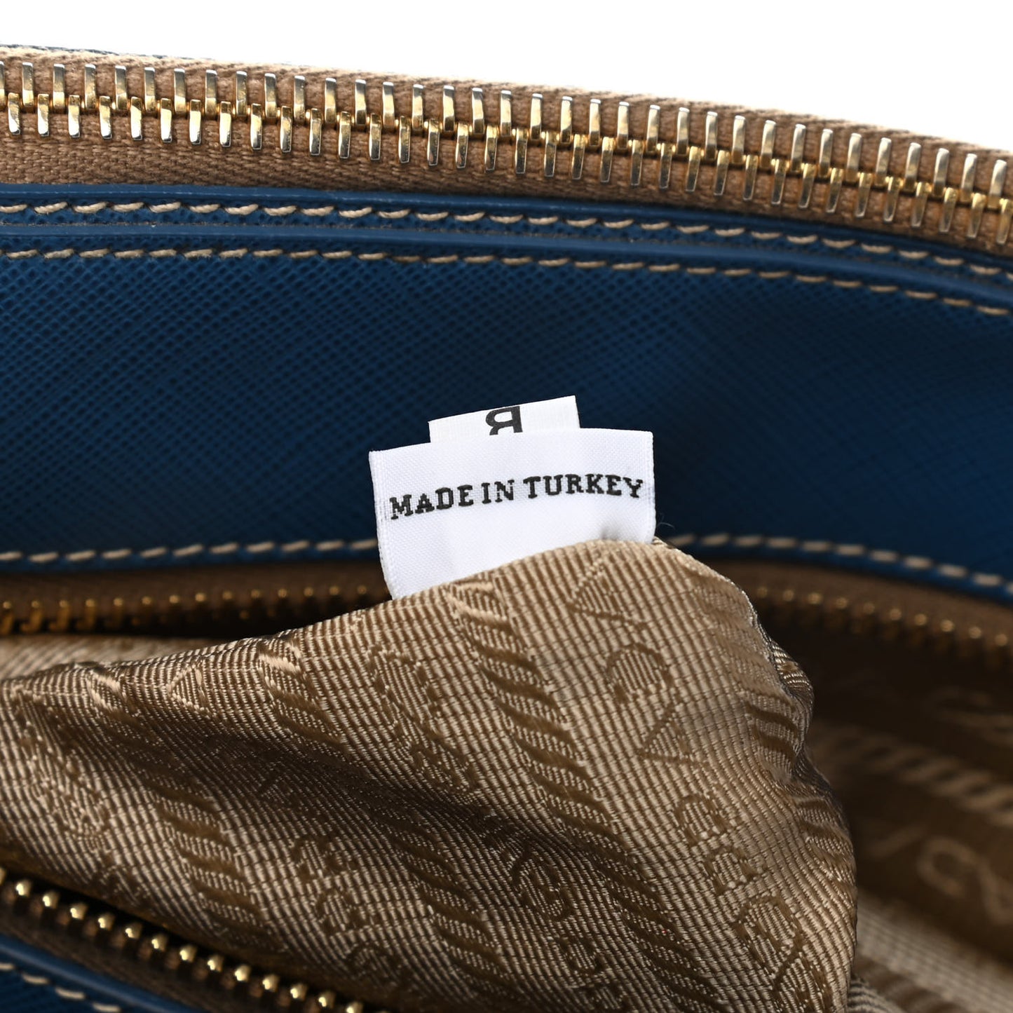 Jacquard Logo Tote Azzurro