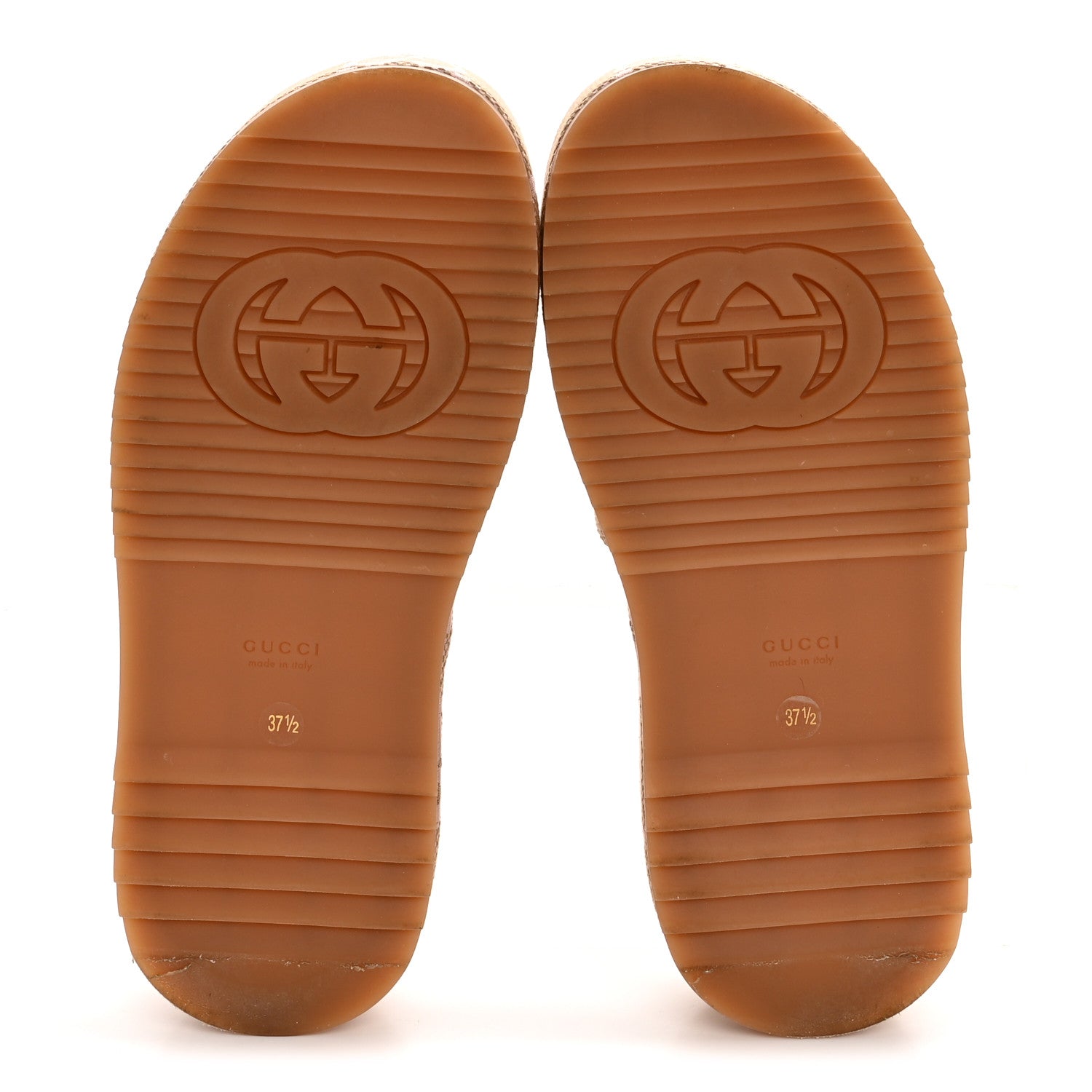 Gucci Monogram Jumbo GG Angelina Platform 55mm Slide Sandals 37.5 Beige Perfect Pink 6 of 10