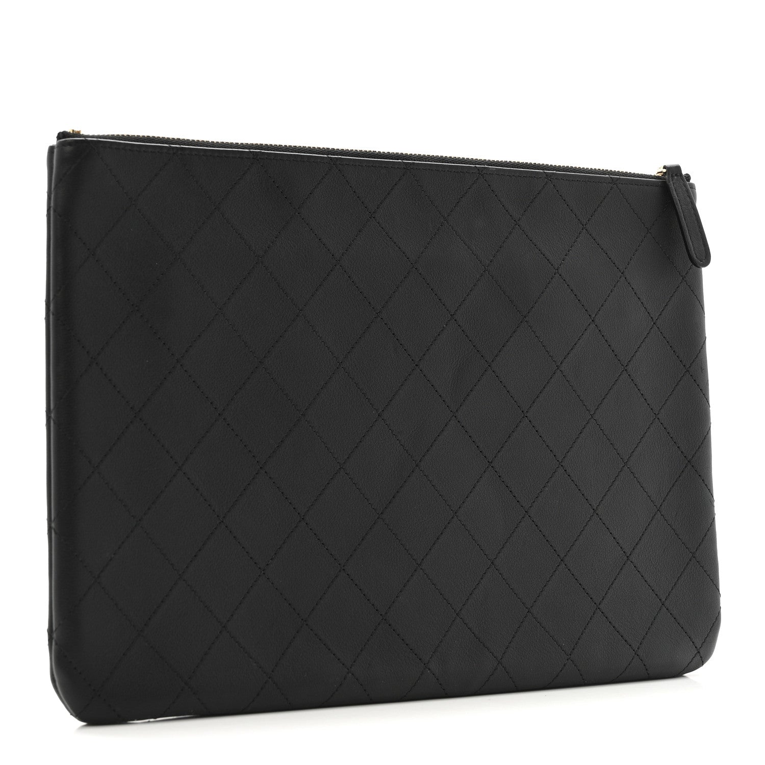 Chanel Calfskin Quilted Medium CC Pocket Cosmetic Case Black 3 of 10