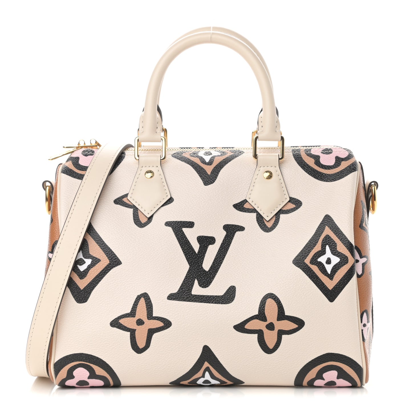 Monogram Giant Wild At Heart Speedy Bandouliere 25 Creme