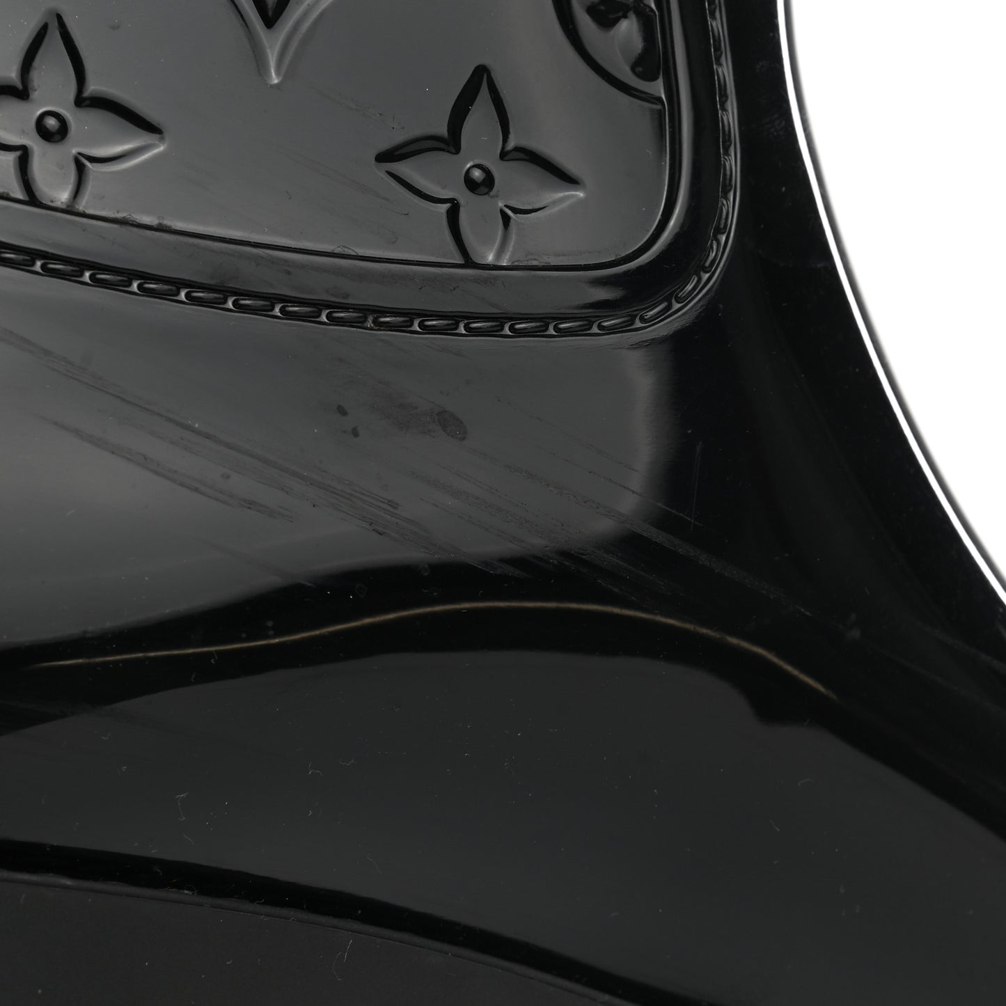 Rubber Embossed Monogram Drops Flat Half Boots 41 Black