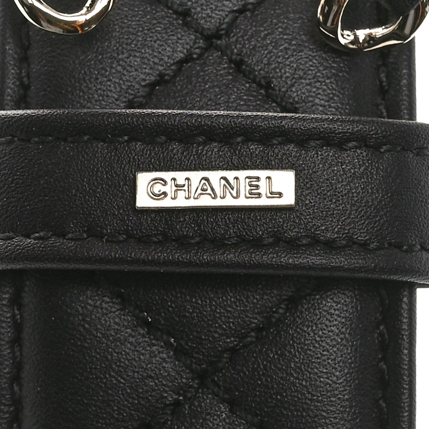 Calfskin Quilted CC Chain Belt 80 32 Black
