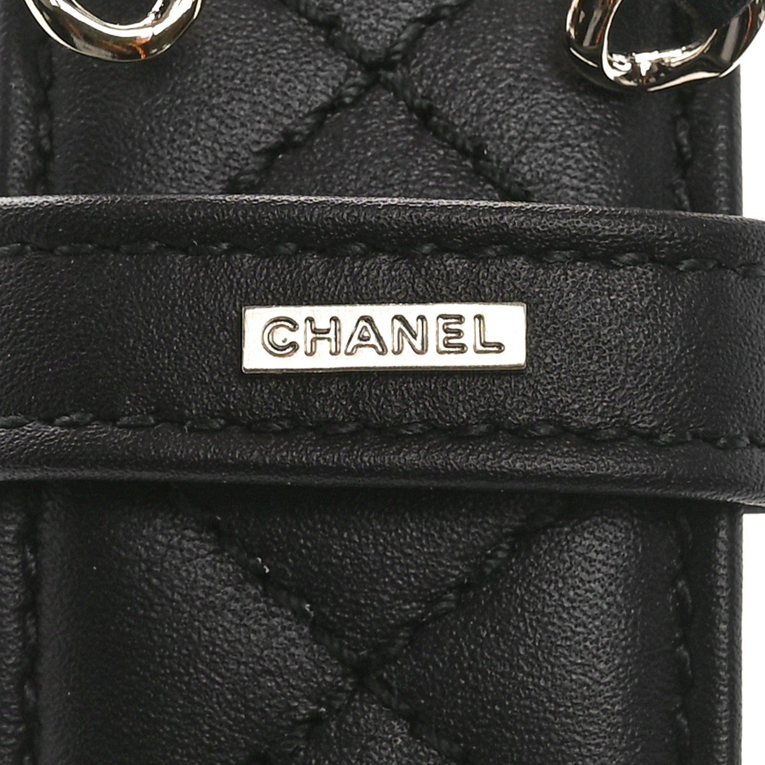 Chanel Calfskin Quilted CC Chain Belt 80 32 Black 3 of 9