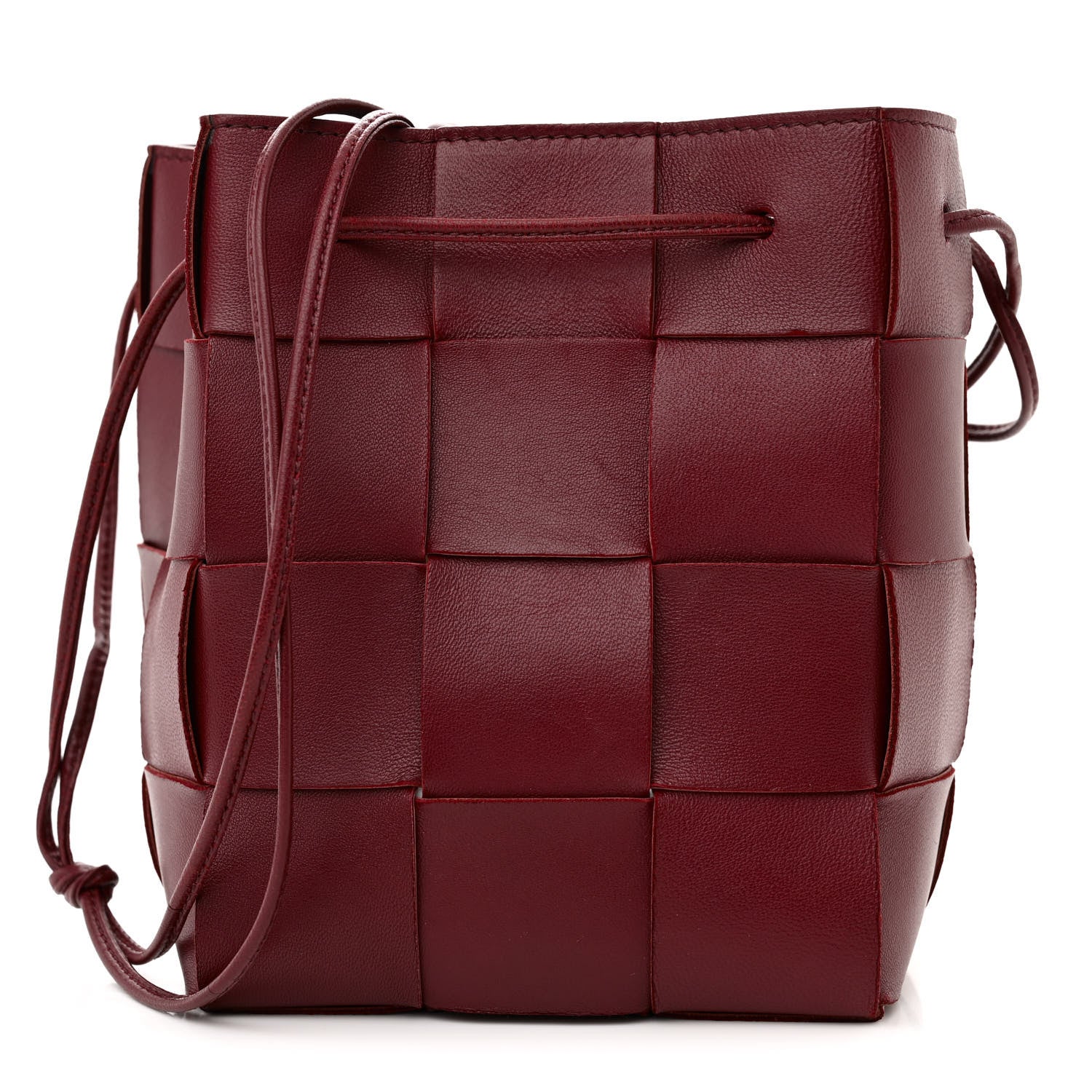 Bottega Veneta Nappa Maxi Intrecciato Small Cassette Bucket Bag Bordeaux 1 of 9
