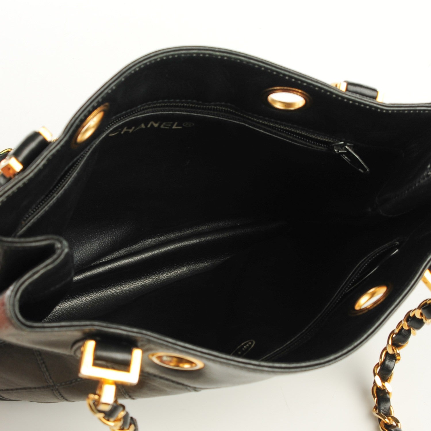Chanel Lambskin Diamond Stitch Shoulder Bag Black 8 of 8