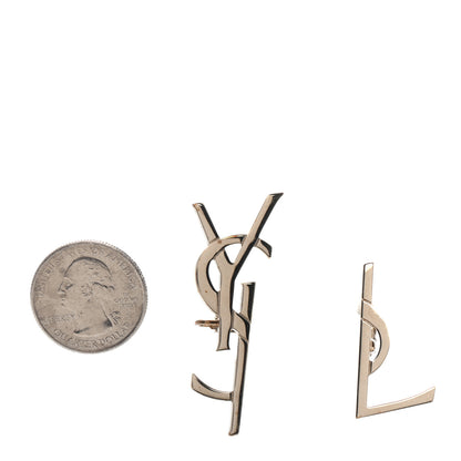 Saint Laurent Metal Deconstructed Opyum Clip On Earrings Gold 2 of 4