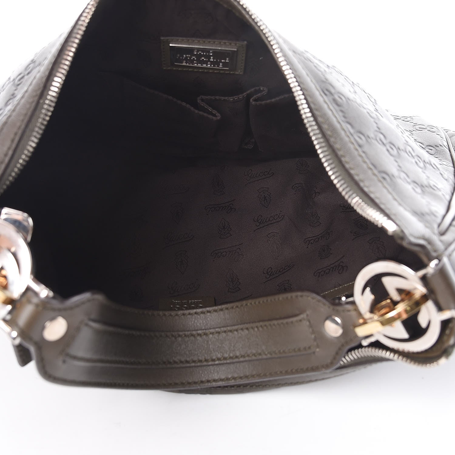 Gucci Guccissima Medium GG Twins Hobo Olive Green 5 of 15