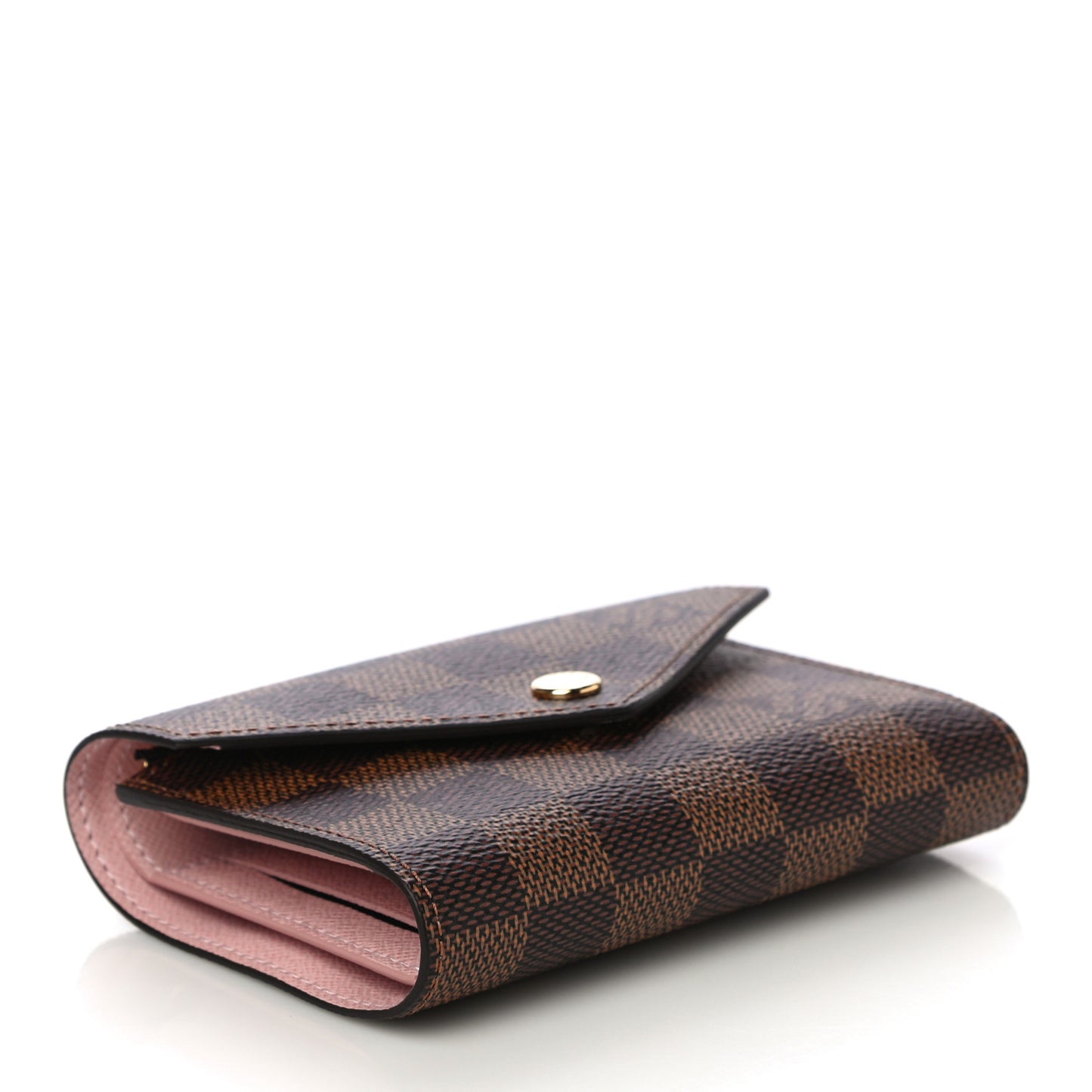 Damier Ebene Victorine Wallet Rose Ballerine