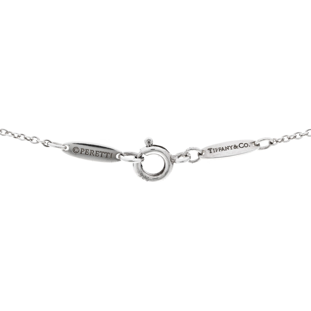 Sterling Silver Elsa Peretti 11mm Open Heart Pendant Necklace