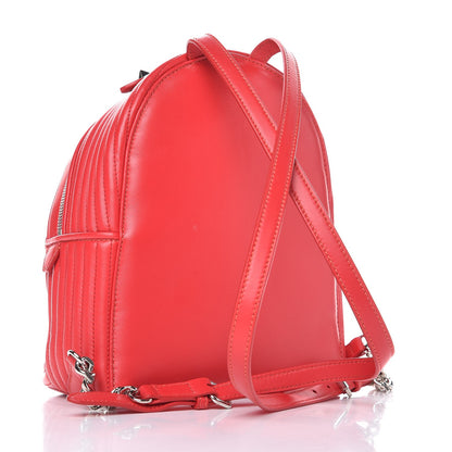 Fendi Shiny Nappa Trapuntata Mini Backpack Papavero 3 of 10