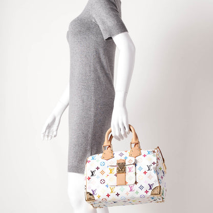 Louis Vuitton Monogram Multicolor Speedy 30 White 2 of 9