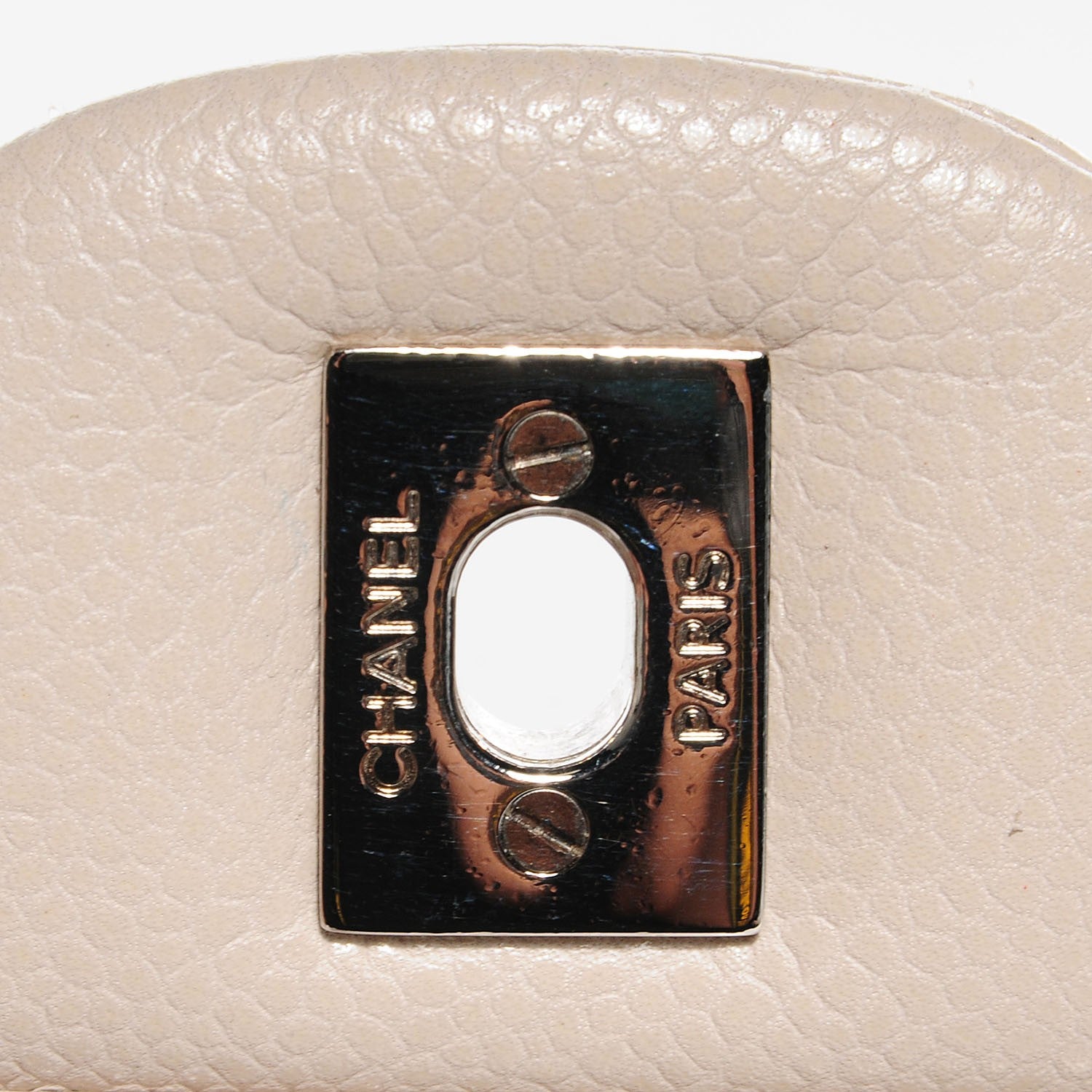 Chanel Caviar Maxi Single Flap Ecru 8 of 9