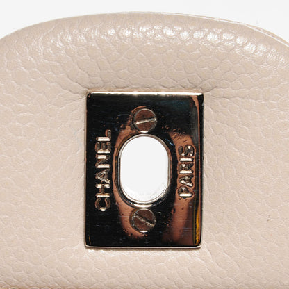 Chanel Caviar Maxi Single Flap Ecru 8 of 9