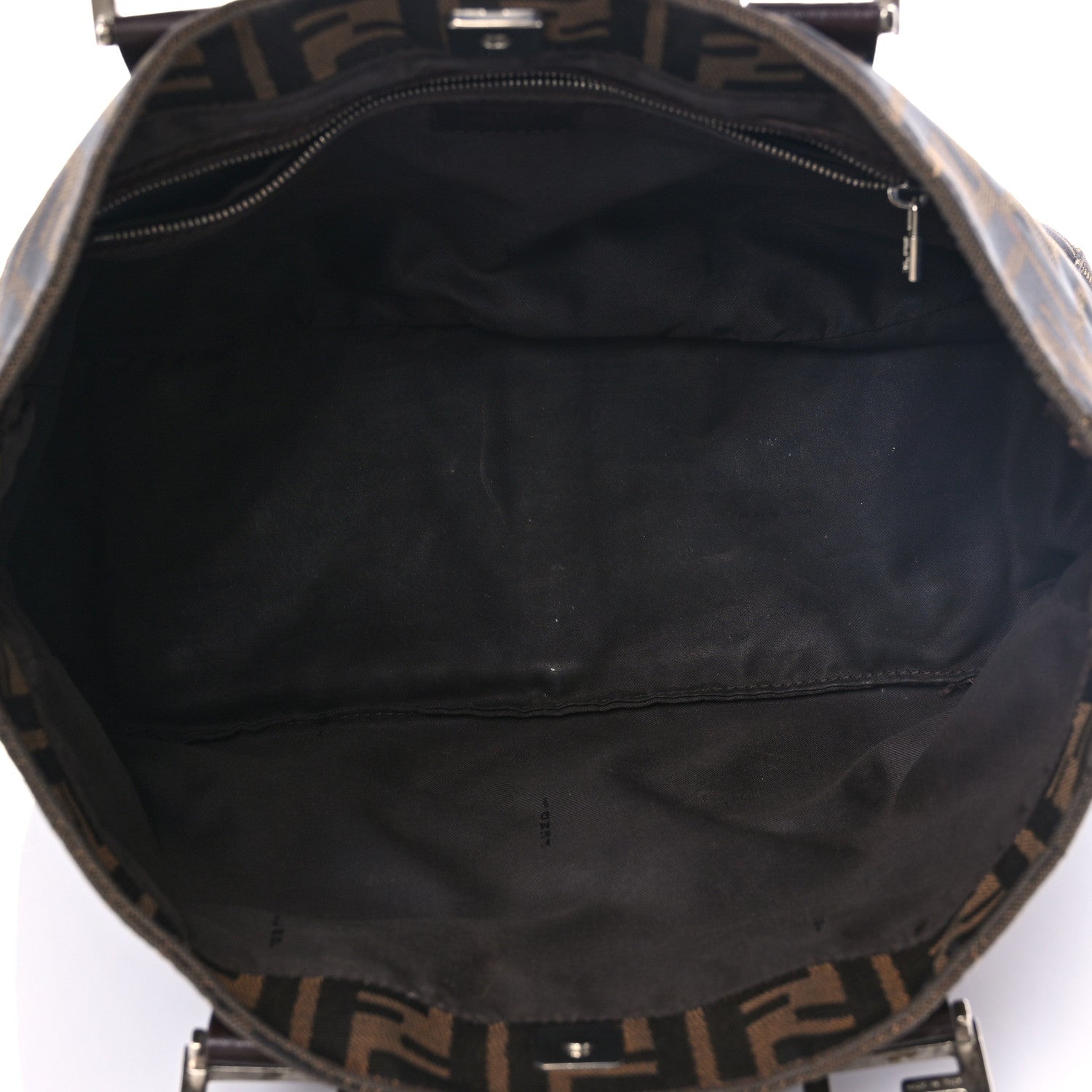 Fendi Zucca Top Handle Tote Tobacco 4 of 5