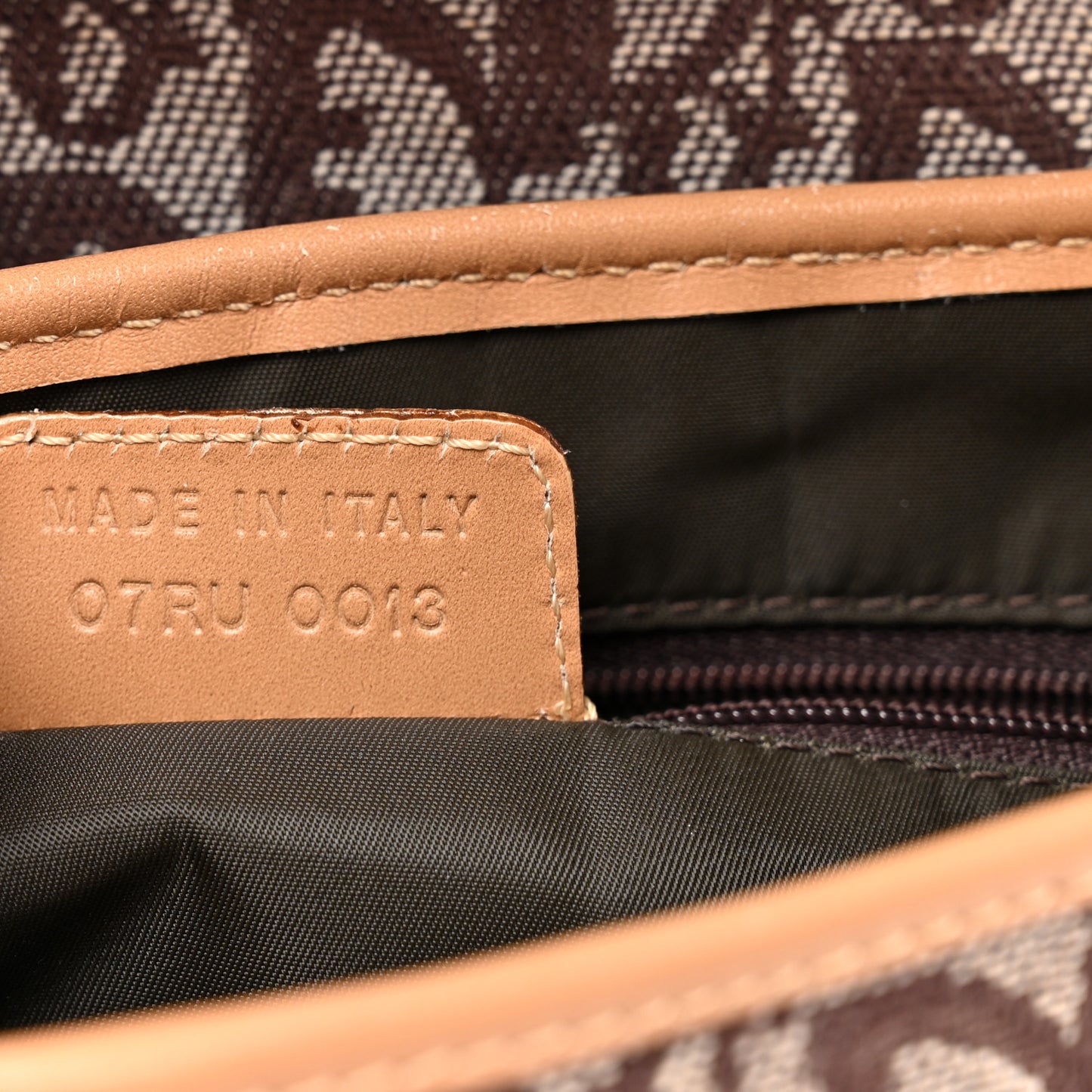 Monogram Double Saddle Bag Brown