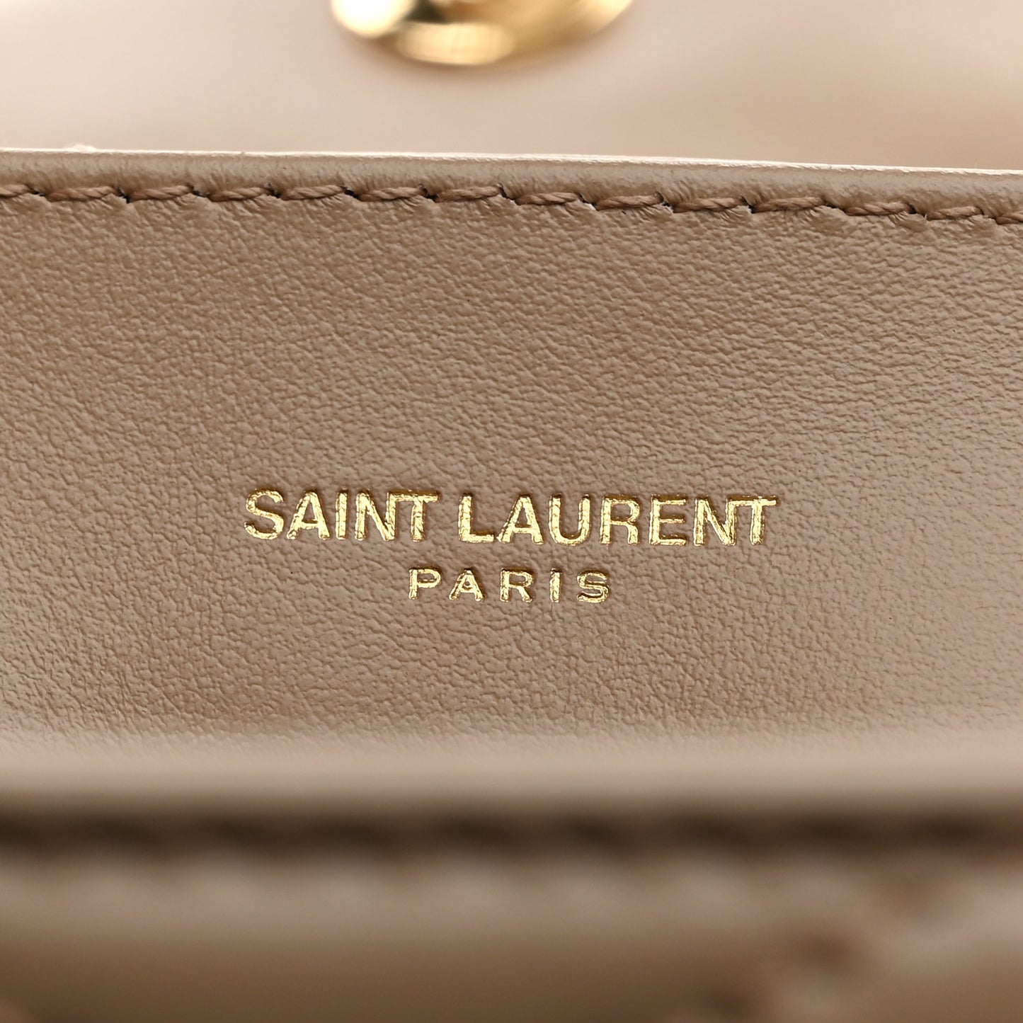 Calfskin Y Quilted Monogram Small Loulou Chain Satchel Dark Beige