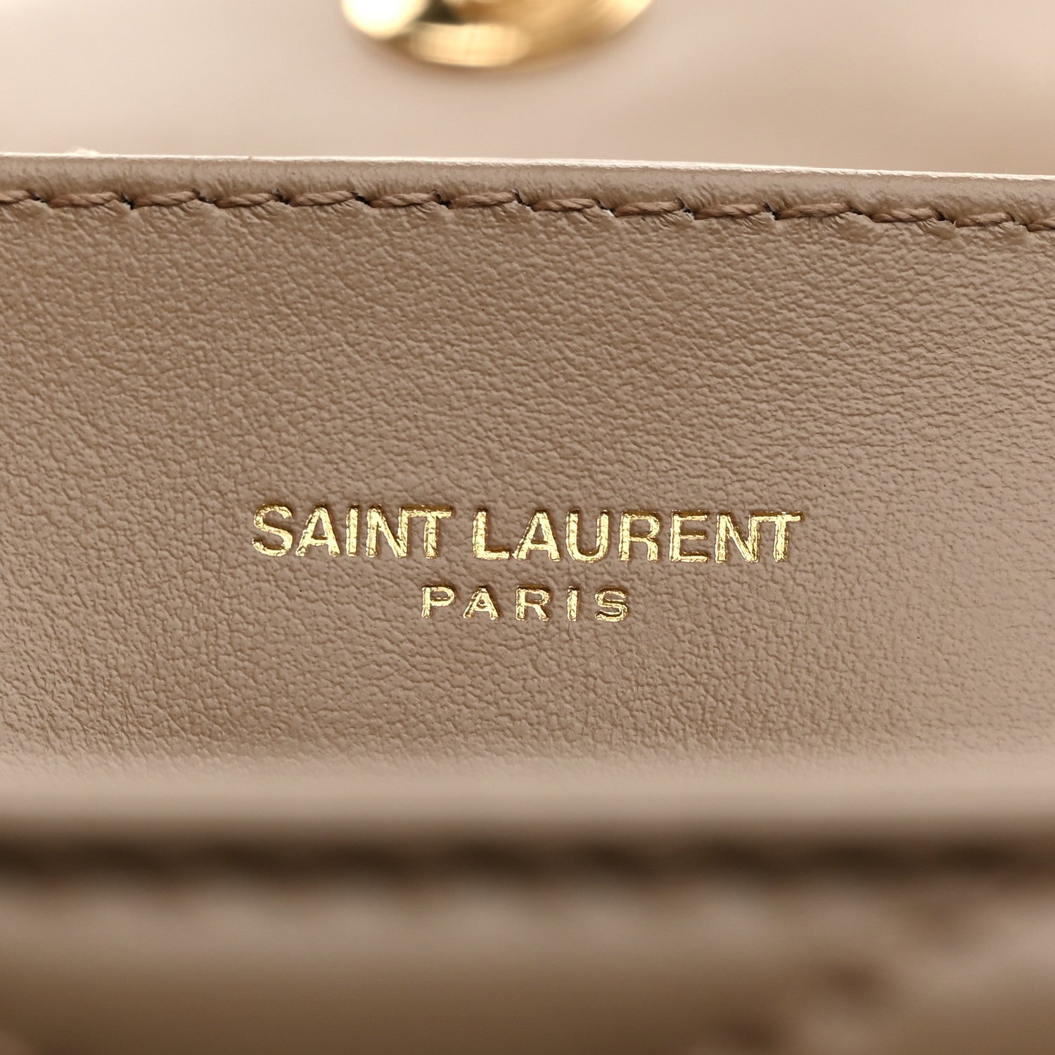 Saint Laurent Calfskin Y Quilted Monogram Small Loulou Chain Satchel Dark Beige 8 of 11