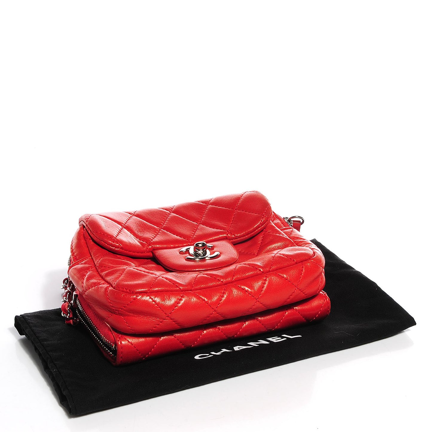 Lambskin Quilted New Mini Flap Red