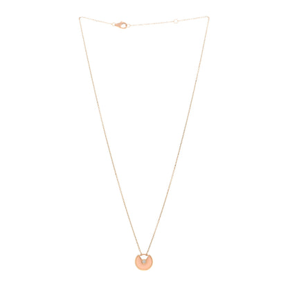 Cartier 18K Pink Gold Diamond Pink Opal XS Amulette de Cartier Pendant Necklace 3 of 5