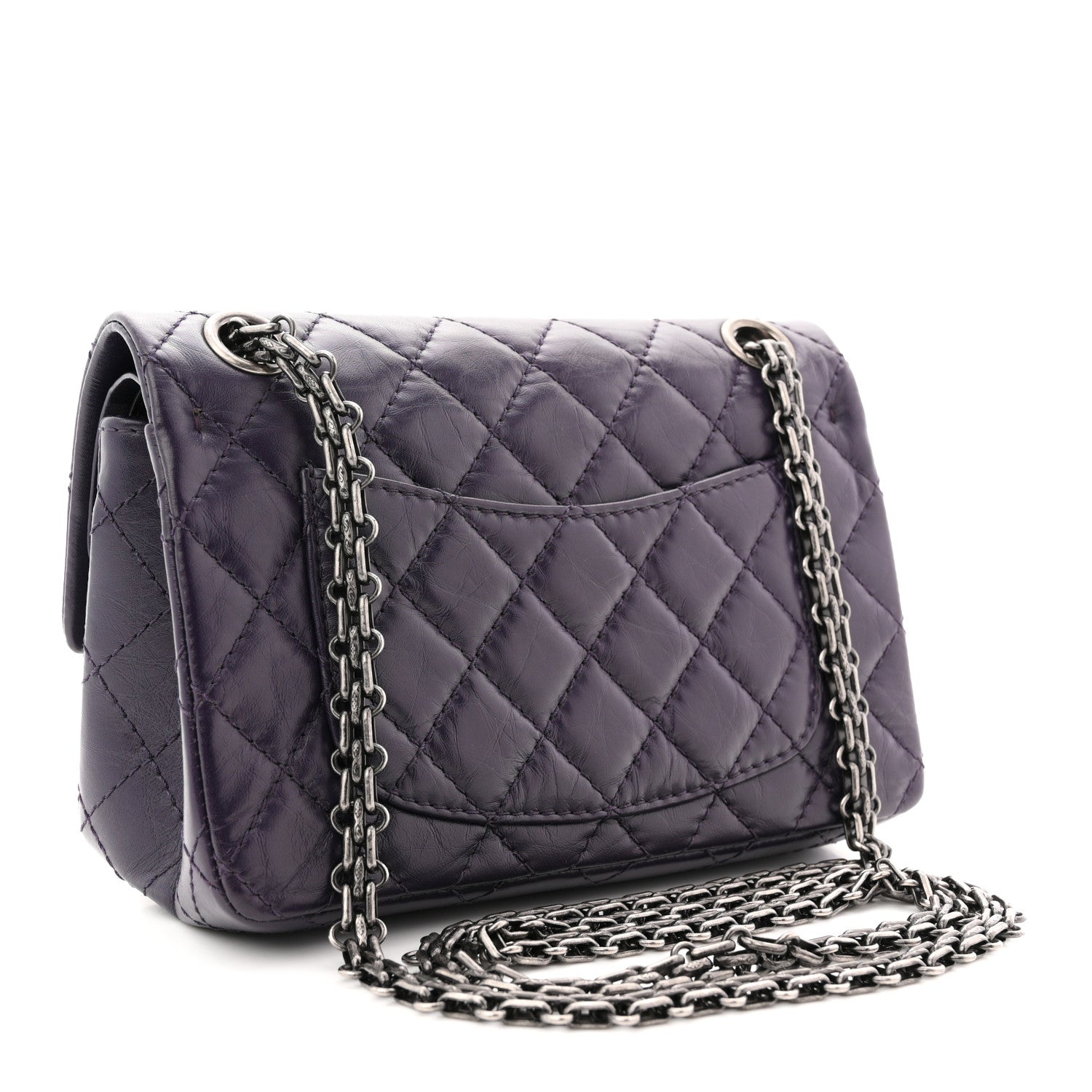 Chanel Aged Calfskin Quilted 2.55 Reissue Mini Flap Dark Purple 3 of 11