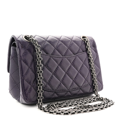 Chanel Aged Calfskin Quilted 2.55 Reissue Mini Flap Dark Purple 3 of 11