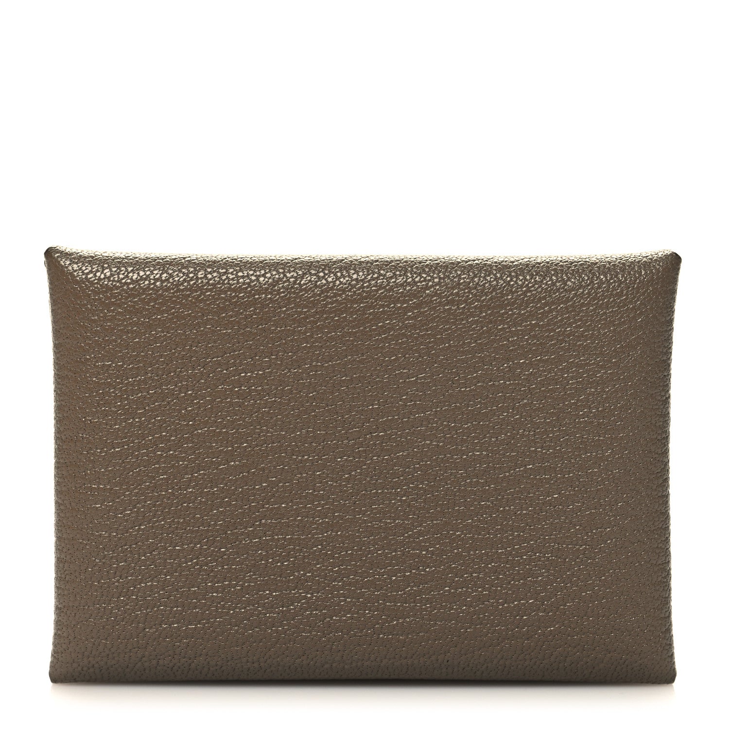 Hermes Chevre Mysore Calvi Duo Card Case Etoupe 1 of 10