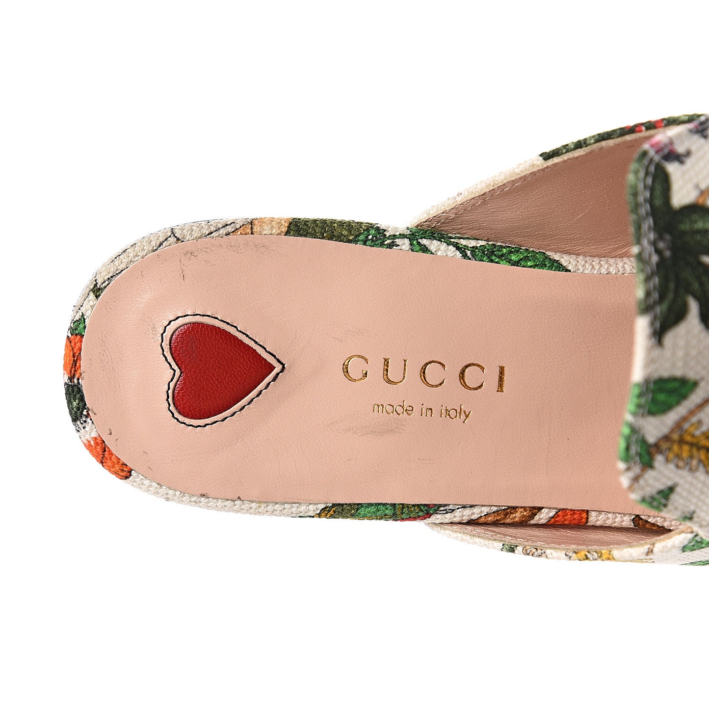 Canvas Flora Womens Princetown Slippers 36.5 White Multicolor