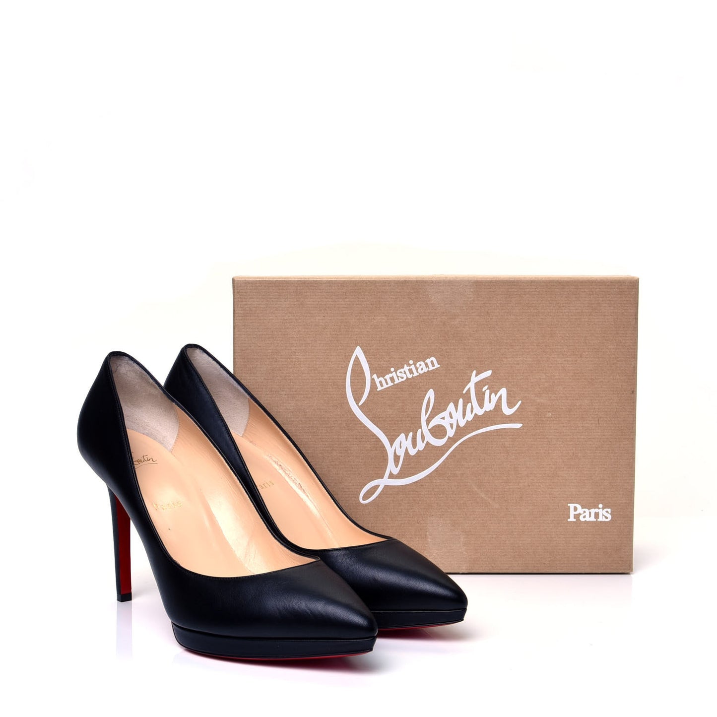 Shiny Nappa Pigalle Plato 100 Pumps 42 Black