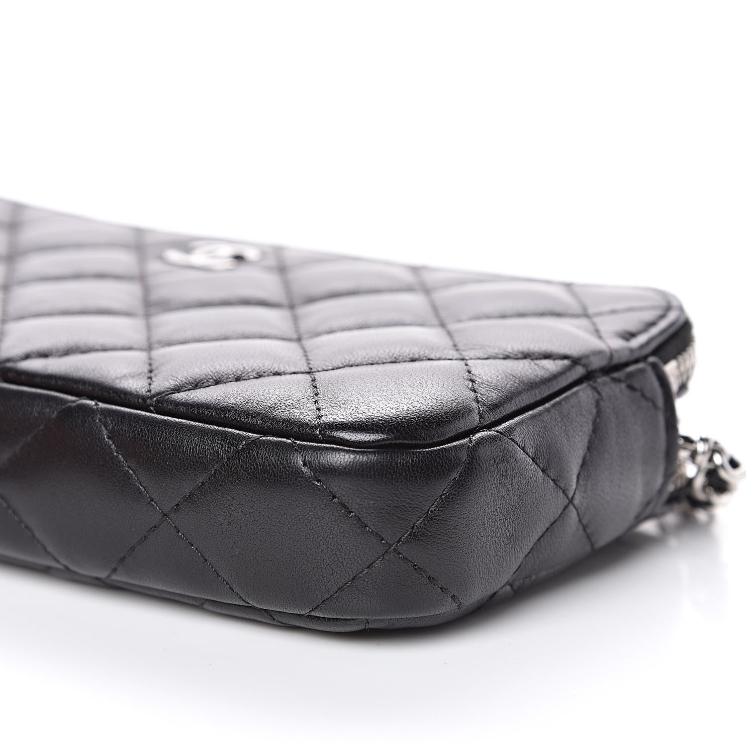 Chanel Lambskin Quilted Small Clutch With Chain Black 11 of 13