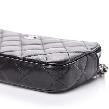 Chanel Lambskin Quilted Small Clutch With Chain Black 11 of 13