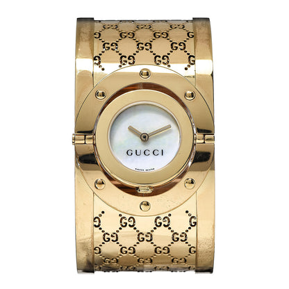Gucci Stainless Steel Mother of Pearl 33mm Twirl Quartz Watch 1 of 5