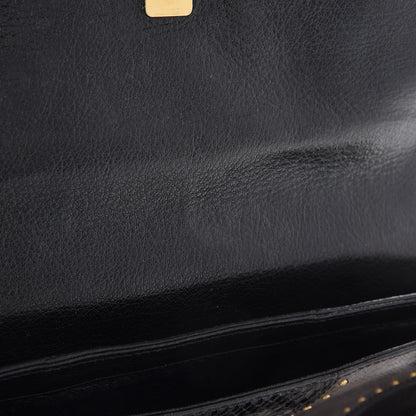 Gucci Python Studded Horsebit Chain Clutch Black 9 of 9