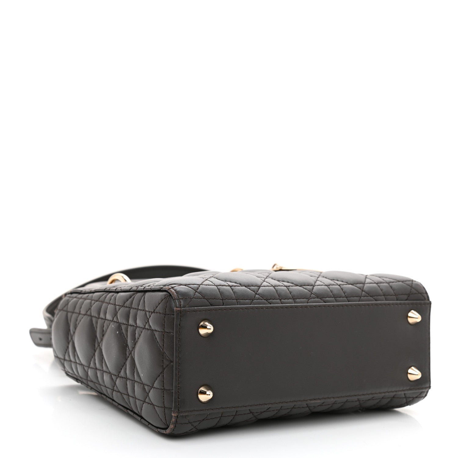 Christian Dior Lambskin Cannage Small Lucky Badges My Lady Dior Dark Grey 4 of 9