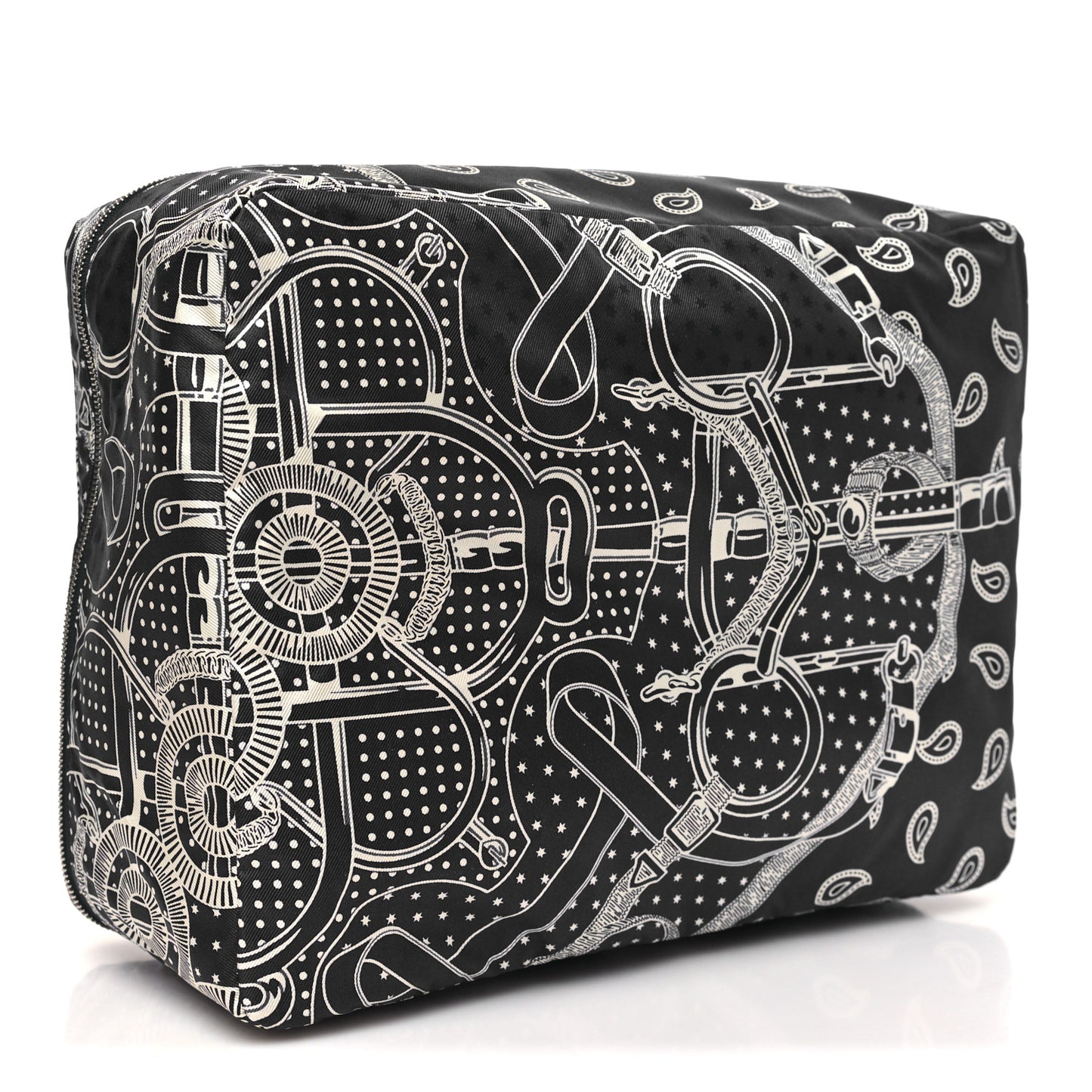 Silk Eperon d'Or Bandana Travelsilk PM Cube Bleu Nuit Fauve